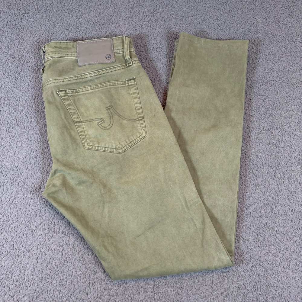 AG Adriano Goldschmied Tellis Modern Slim Pants Green 32x30.5 (Tag 30x34)
